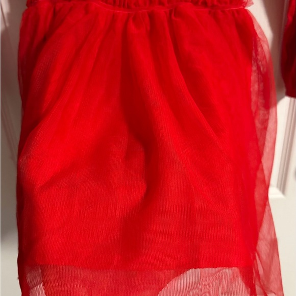 Cat & Jack Red Ruffle Long Sleeve Dress - Picture 6 of 6